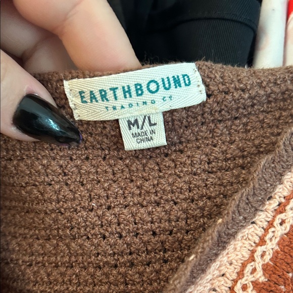EARTHBOUND Brown and Pink Crochet Tank Top - Picture 3 of 3